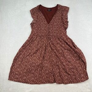 Madewell Pintuck Mini Dress Florentine Floral Lightweight Womens Small